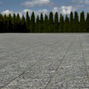 Kostka granitowa cięta szara płomieniowana Stone Grey efekt jak Strzegom (20x10x6)