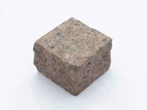 Kostka granitowa cięto-łupana płomieniowana czerwona VANGA (20x10x10)