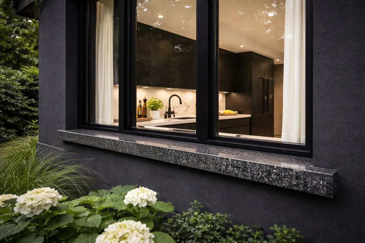 Czarne parapety – minimalizm i jednolitość