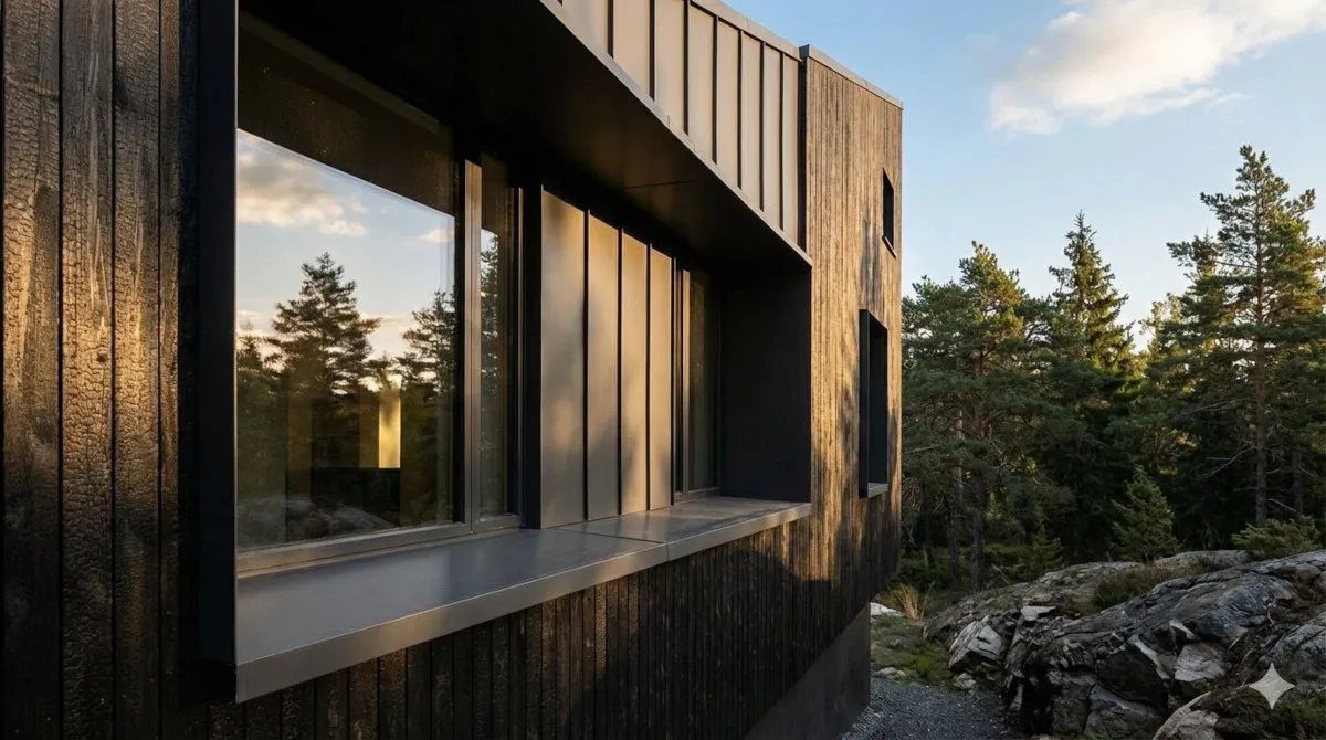 Grafitowe parapety – stonowany kontrast