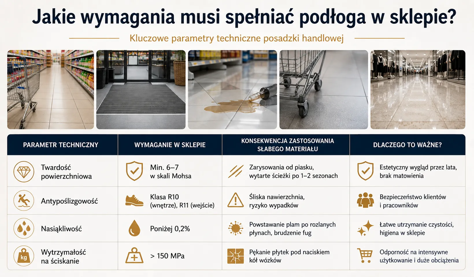 Jakie wymagania musi spełniać podłoga w sklepie?