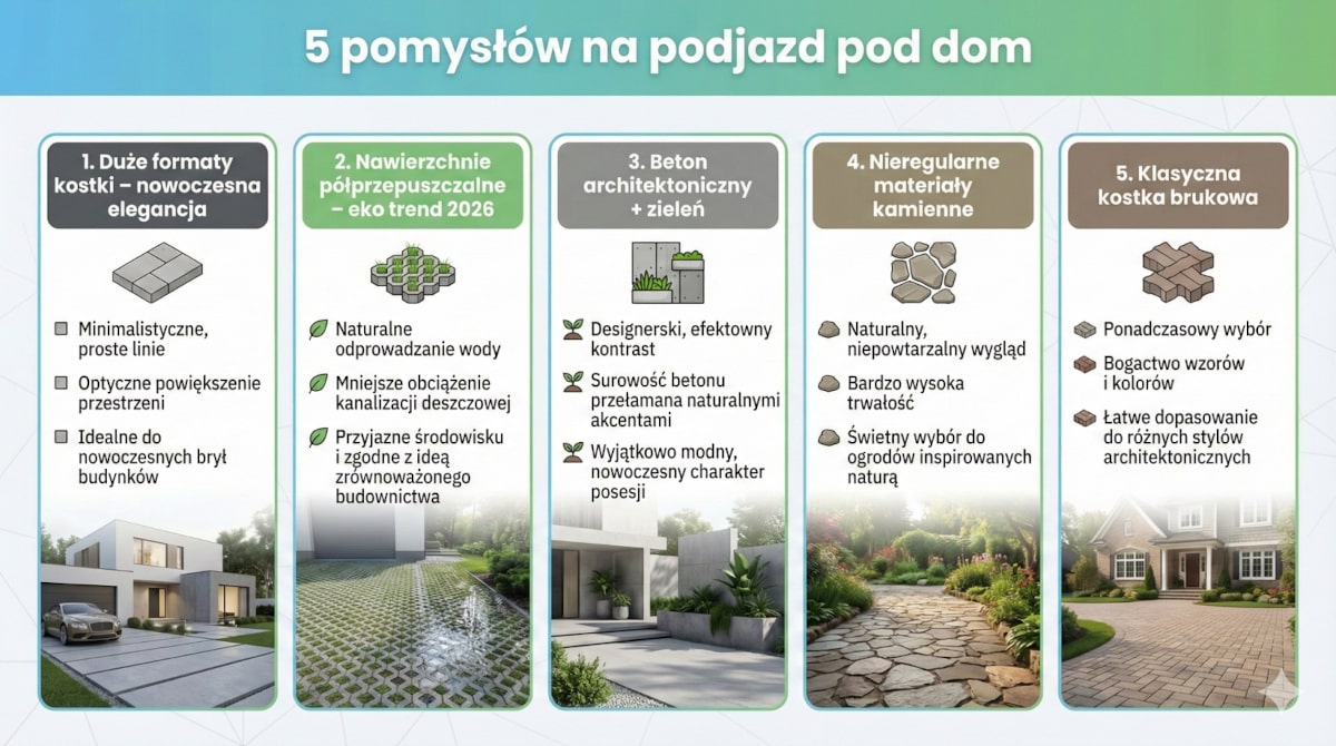 5 pomysłów na podjazd pod dom