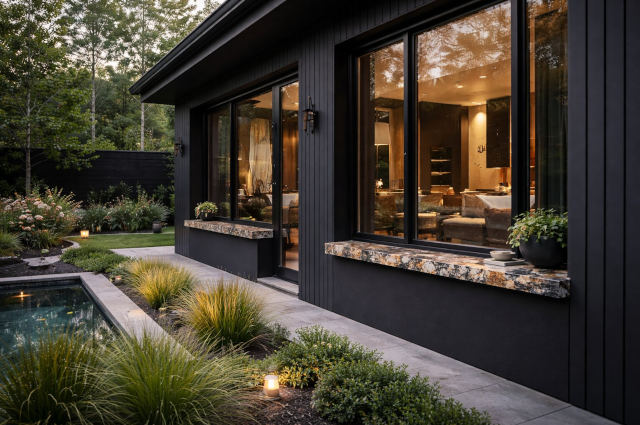 Jaki kolor parapetu wybrać do czarnej elewacji?